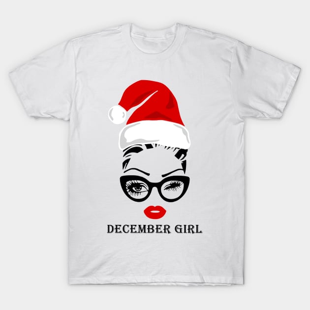 December girl Christmas T-Shirt by binnacleenta